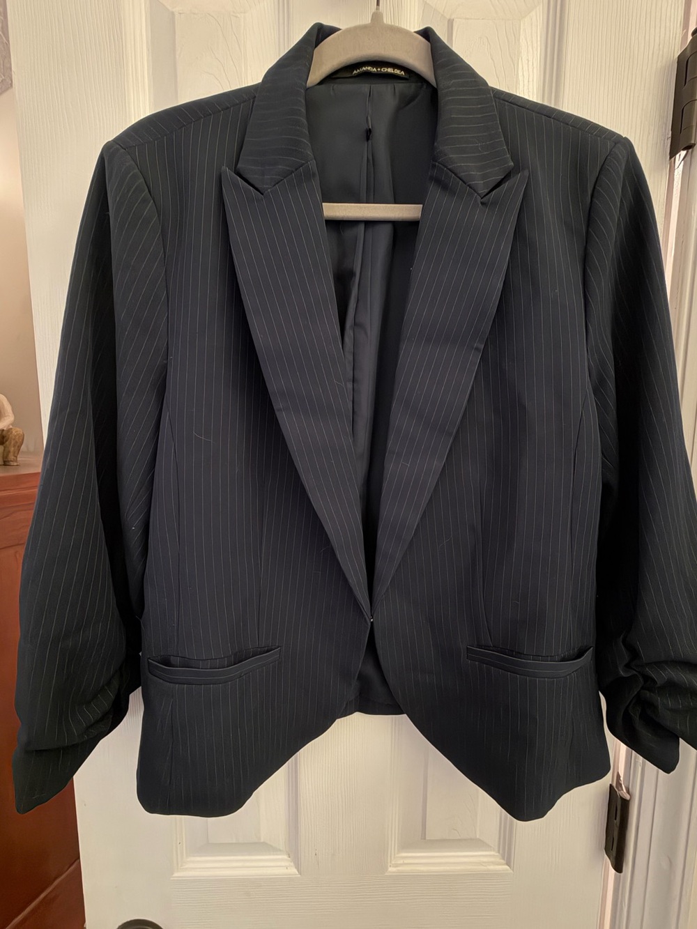 Amanda & Chelsea Navy Pinstripe Blazer Jacket